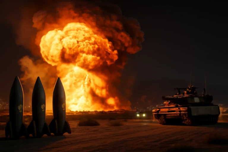 Vídeo mostra explosão em depósito de munições no Irã em Isfahan, com bombas antibunker de 907 kg, e aumento da presença militar dos EUA na região