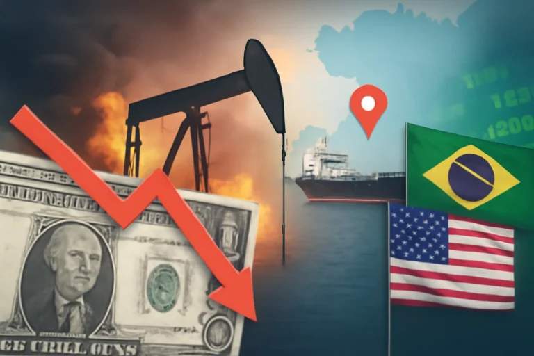 Dólar cai com guerra no Irã, risco no Estreito de Ormuz e dados de emprego no Brasil e nos EUA, petróleo em alta e Ibovespa registra leve alta