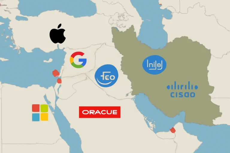 Big techs que o Irã ameaça atacar, onde estão Apple, Google, Microsoft, Oracle, Intel, HP e Cisco, e os hubs regionais mais expostos