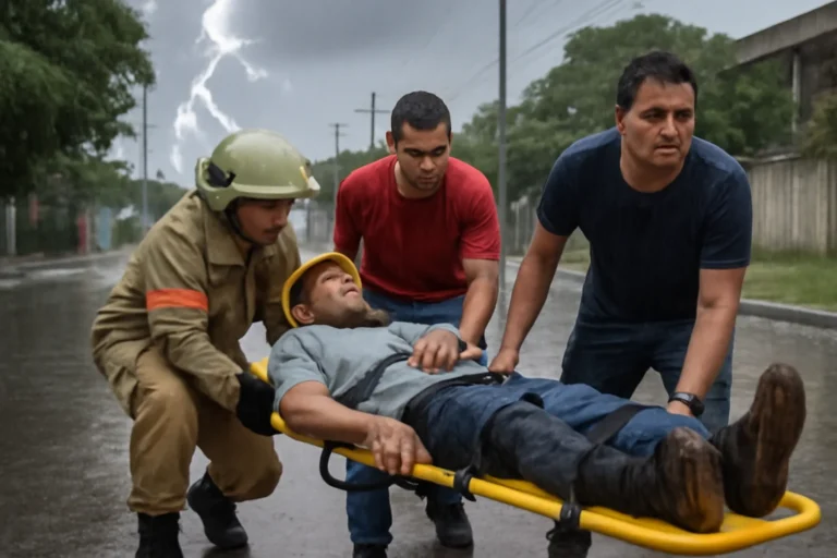 Descarga elétrica em Santarém: trabalhador atingido é resgatado por bombeiros à paisana na Avenida Borges Leal, vítima consciente encaminhada ao PSM