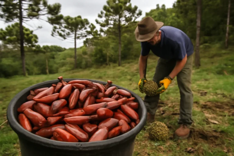 Colheita do pinhão em Santa Catarina deve cair 32% na safra, risco à renda de extrativistas e expectativas de preço mais altos, aponta Epagri