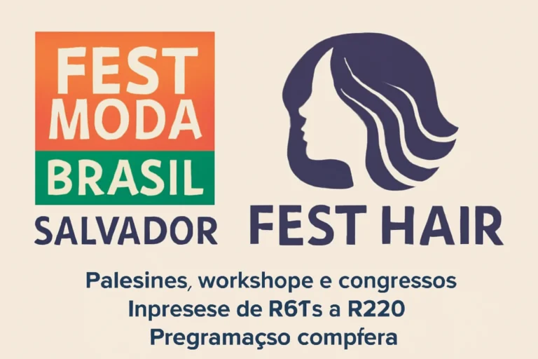 Fest Moda Brasil Salvador: palestras, workshops e congressos com Fest Hair para 30 mil profissionais, ingressos de R$15 a R$40 e programação completa