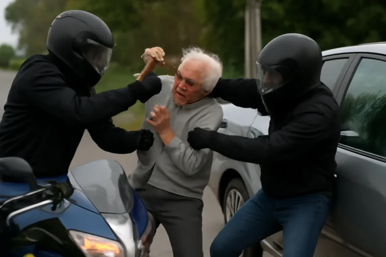 Idoso agredido por motociclistas após colisão em Praia Grande, SP: homem de 75 anos sofre fraturas no rosto, carro é danificado e polícia investiga