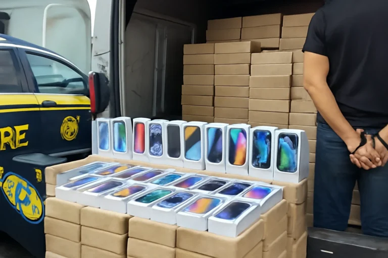 Carga de celulares avaliada em R$ 300 mil é apreendida em Itaporanga com motorista preso em flagrante por descaminho