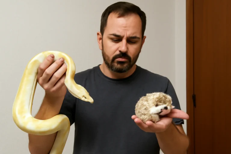 Homem é multado em R$ 3 mil por posse irregular de píton albina e ouriço em Araçatuba, SP