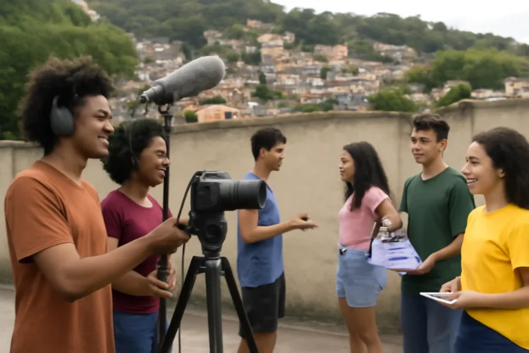 Oficina gratuita de cinema para jovens das comunidades do Rio oferece formação completa em audiovisual e produção de curta-metragem